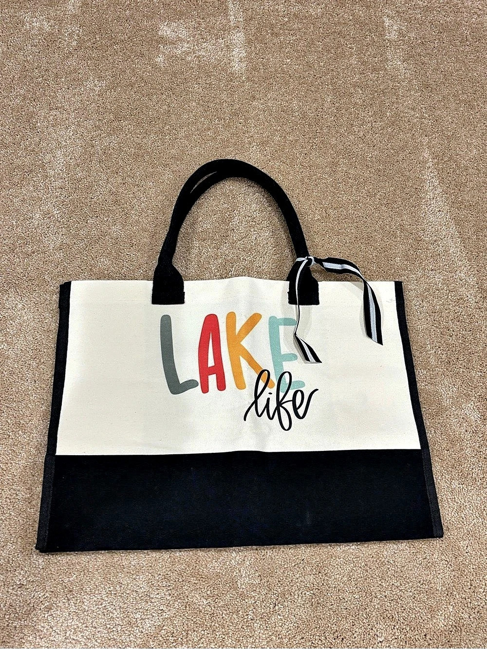 Color Block “Lake Life” Tote